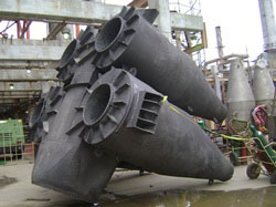 cyclones being installed